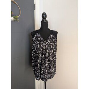 NWT Lucky Brand‎ Black Floral Sleeveless Top - 1X